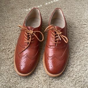 Women’s Retro Brown Oxford Shoes